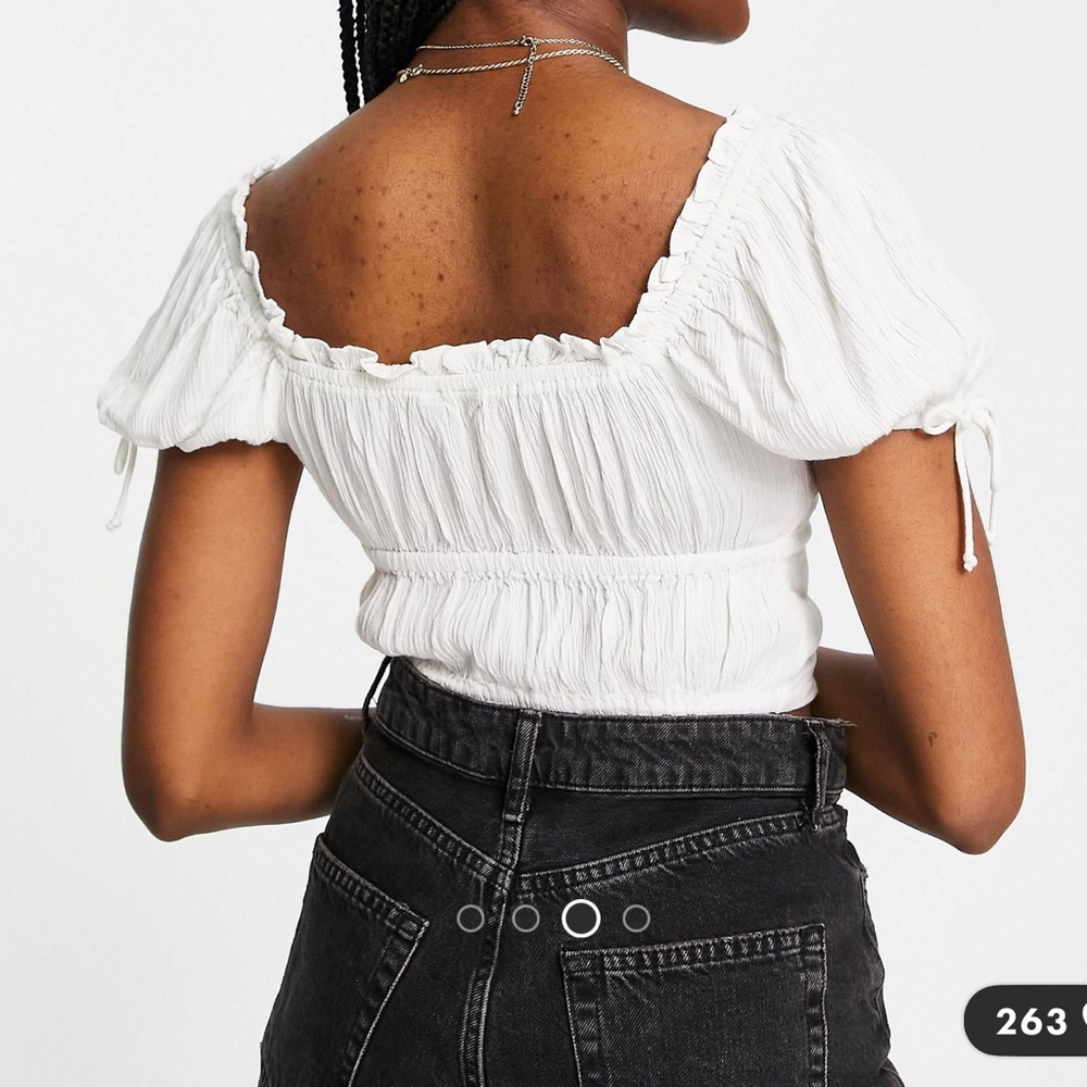 Asos / miss selfridge button milkmaid blouse
